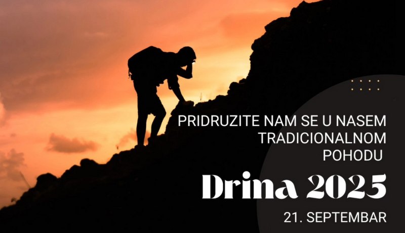 Planinarski pohod  „Drina 2025“ 21. septembra