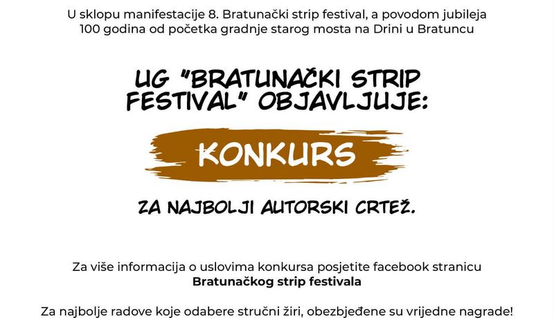 Likovni konkurs povodom 100 godina Starog mosta u Bratuncu