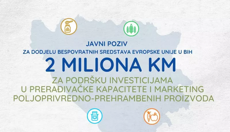 Javni poziv za dodjelu sredstava Evropske Unije